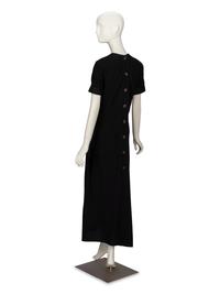 GALANOS, BLACK EVENING GOWN