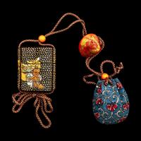 A Japanese Gold and Black Lacquer Four-Case Inro