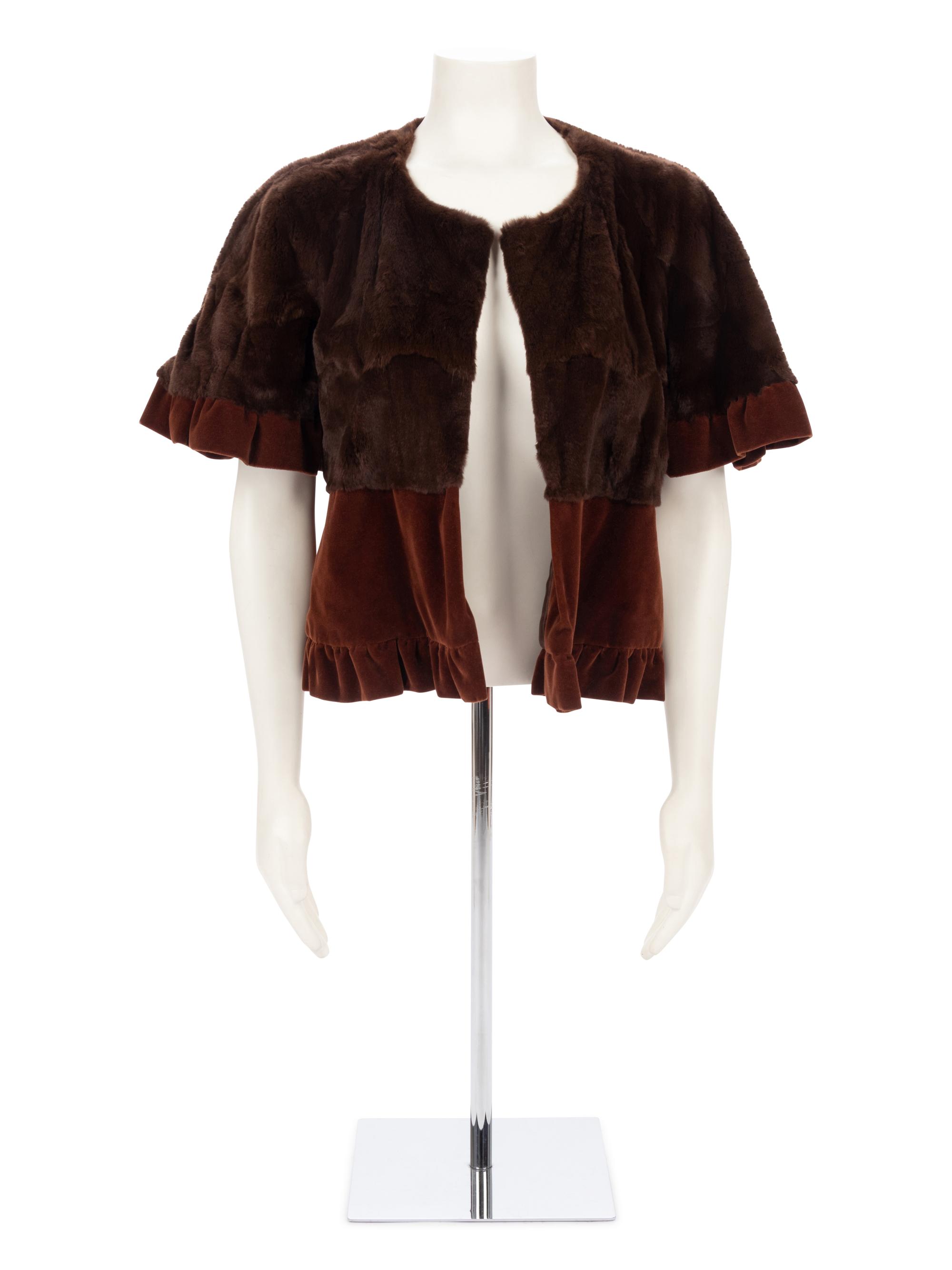 Vera Wang Brown Weasel Jacket, 2000s