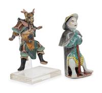 Two Chinese Glazed Porcelain Figures