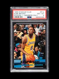 A Group of 1996-97 Topps Stadium Club Kobe Bryant Rookie Basketball Cards,