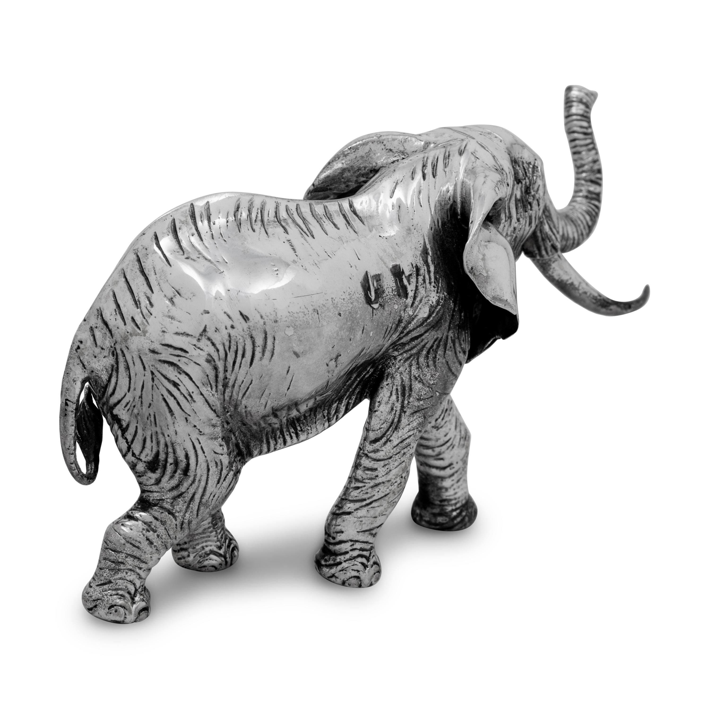 An Italian Silver Model of an Elephant