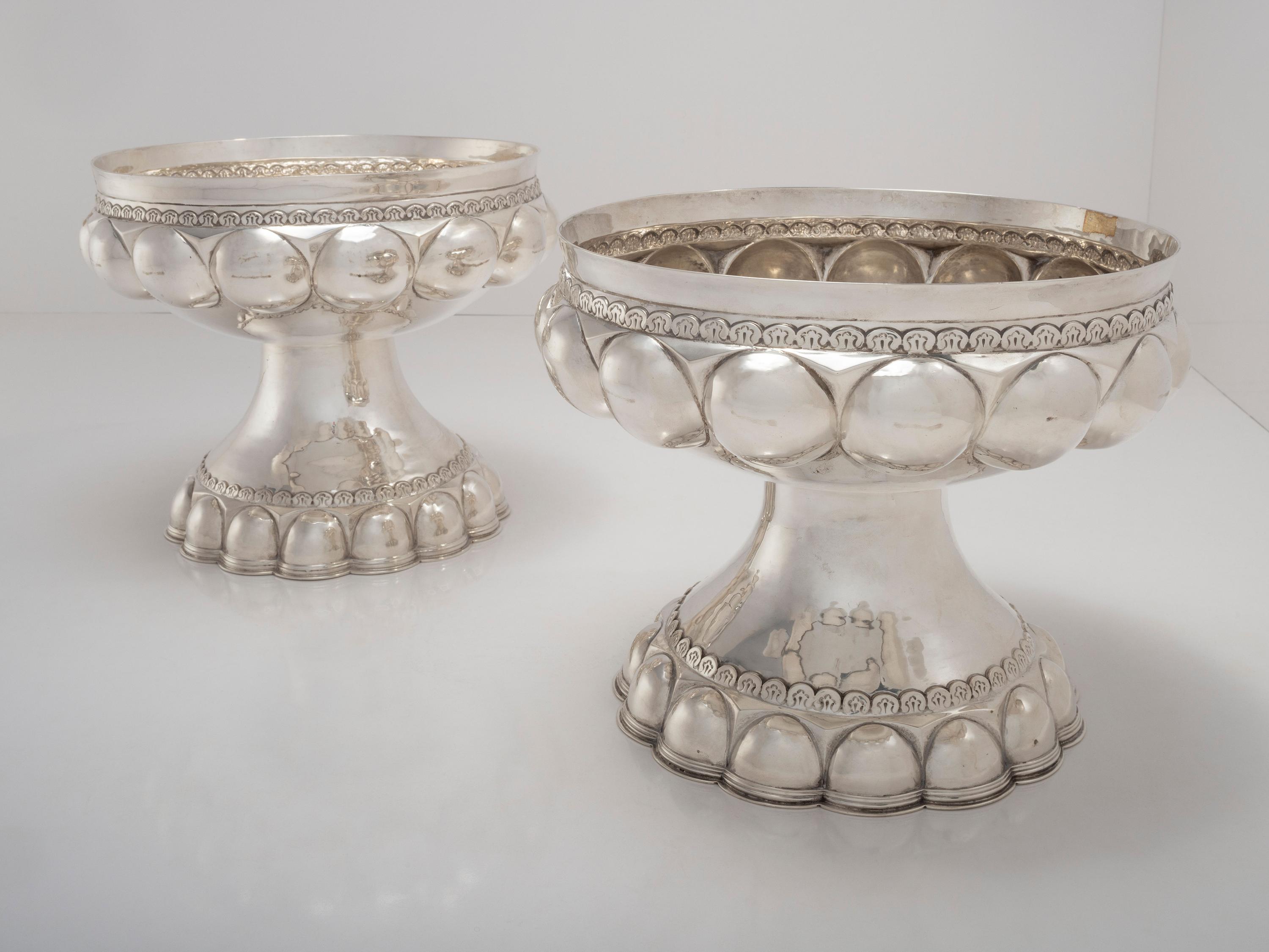 Pair of Arts and Crafts Fruit Bowls, 1908 English (Chester)
