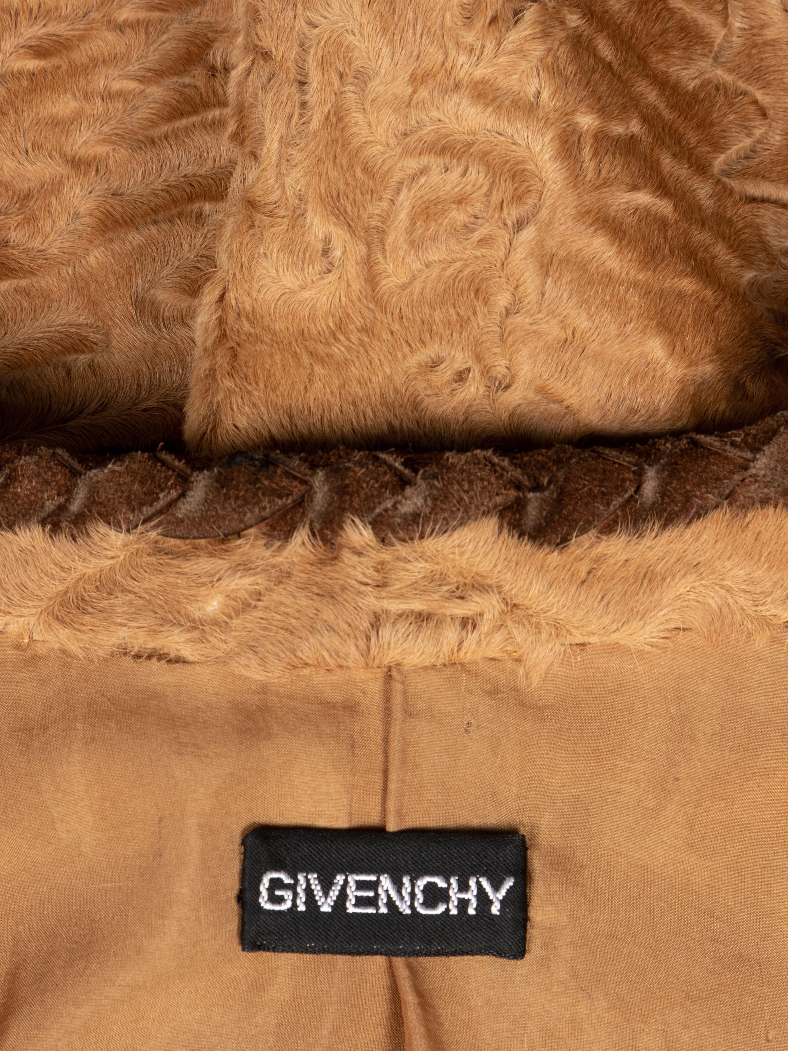 Givenchy Haute Couture Broadtail Coat, 1980-90s