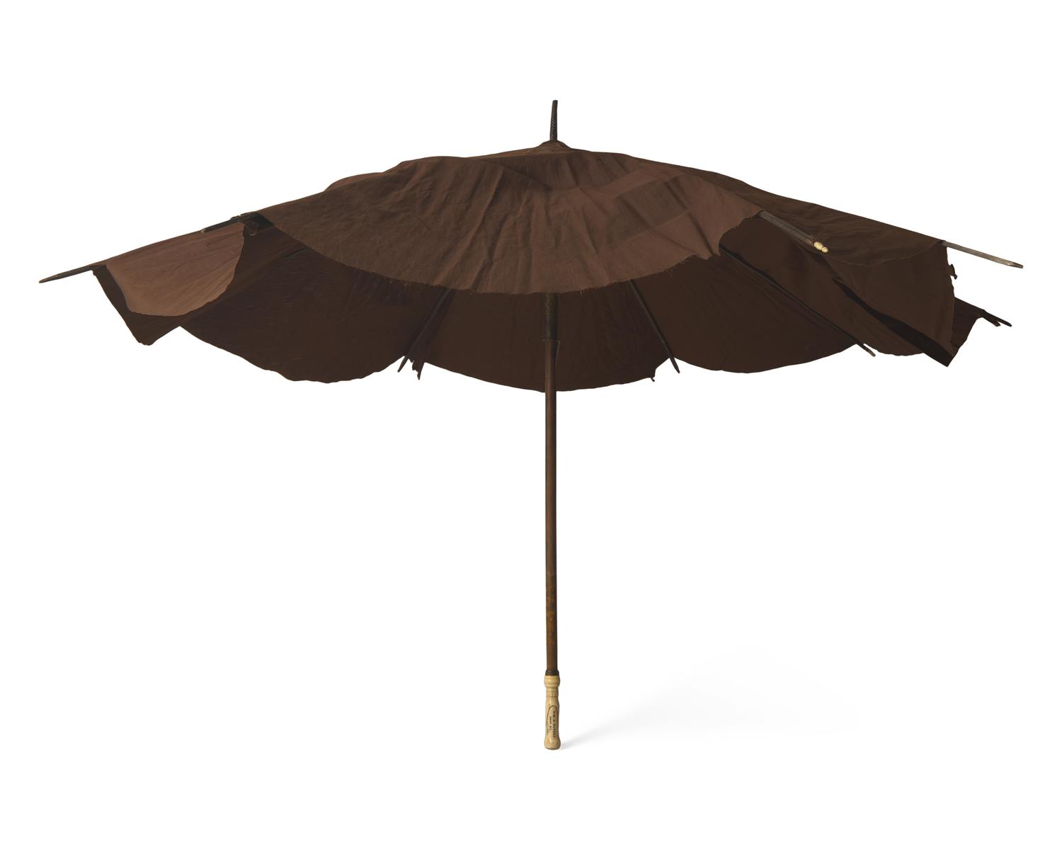 An Umbrella with Scrimshaw Handle