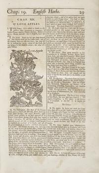 [Natural History] Salmon, William. Botanologia. The English Herbal: Or, History of Plants...