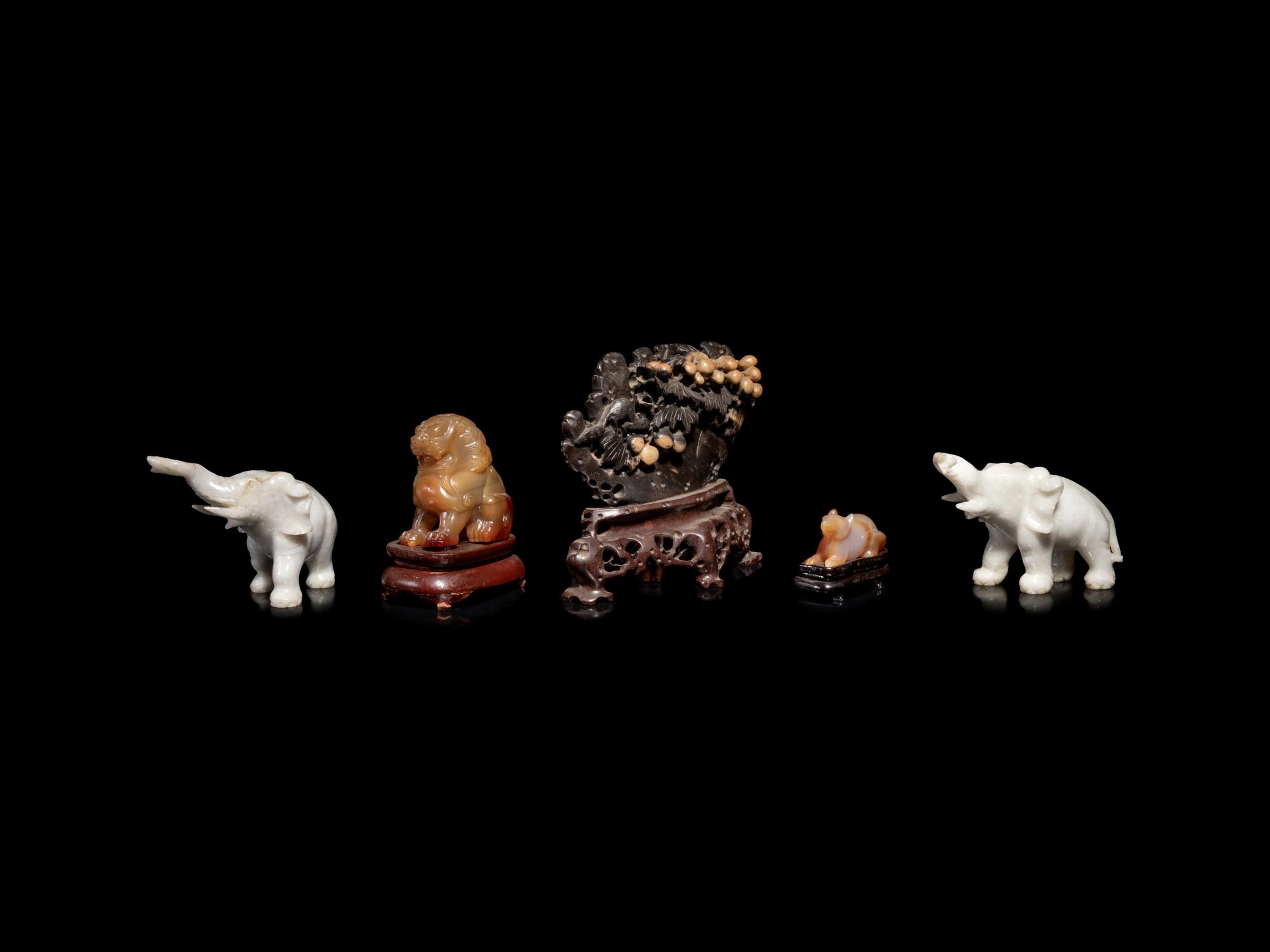 Five Chinese Carved Stone Articles