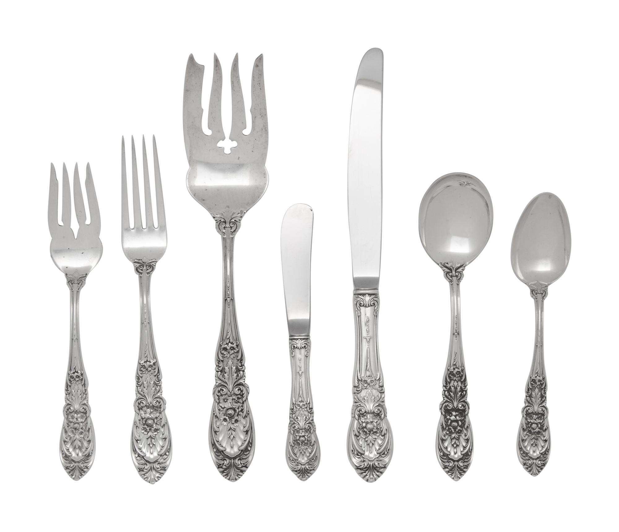 An American Silver Flatware Service