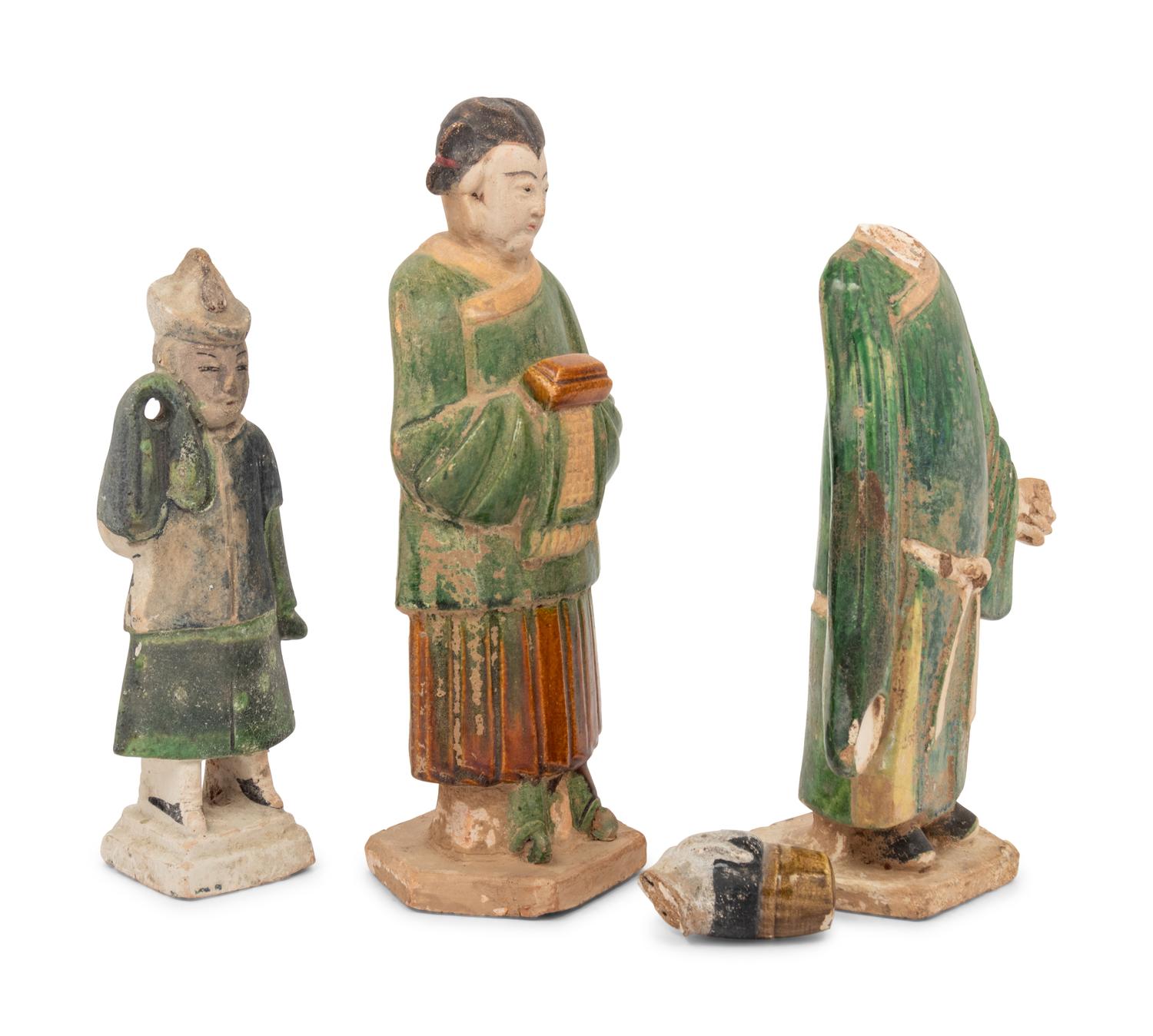 Three Chinese Pottery Figures