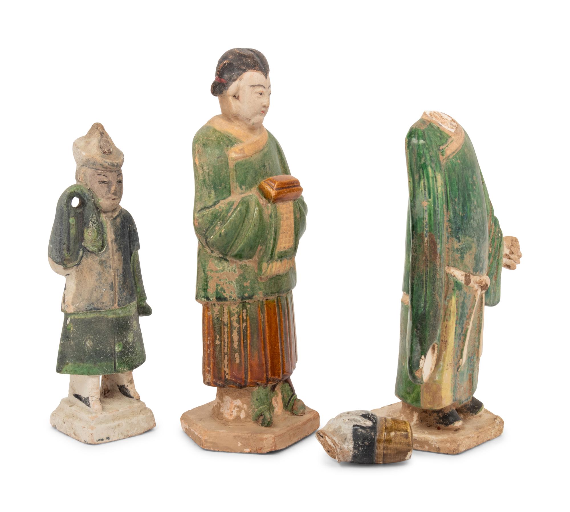 Three Chinese Pottery Figures