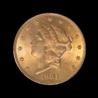 A United States 1901 Liberty Head $20 Gold Coin