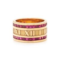 TIFFANY & CO., YELLOW GOLD AND RUBY 'ATLAS' RING