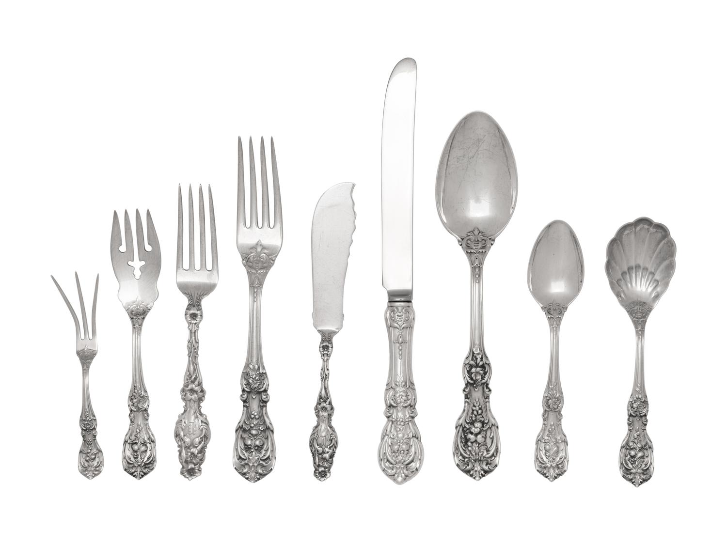 An American Silver Flatware Service