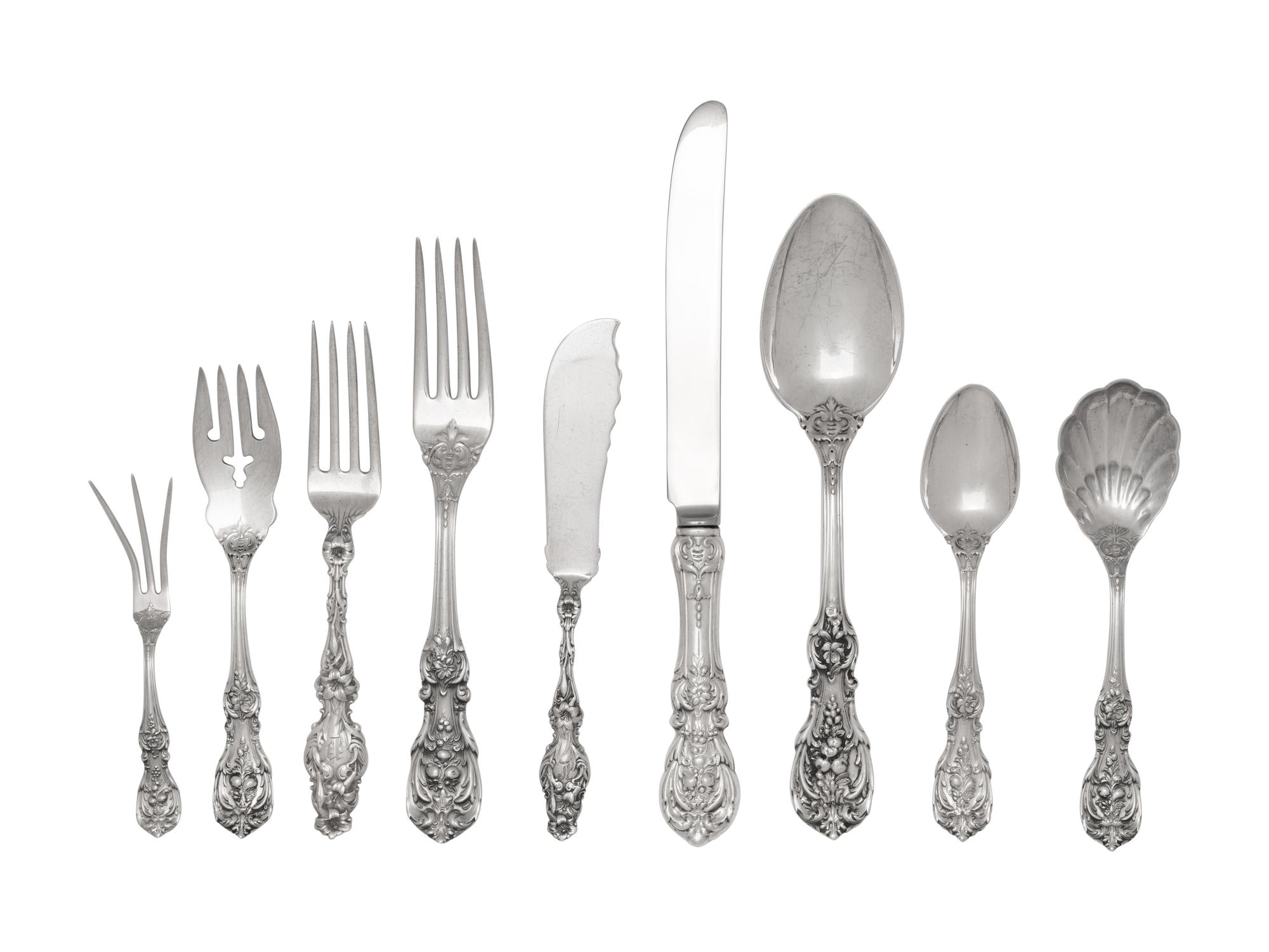 An American Silver Flatware Service