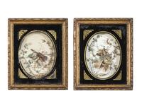 Two Mixed Media Compositions in Shadowbox Frames