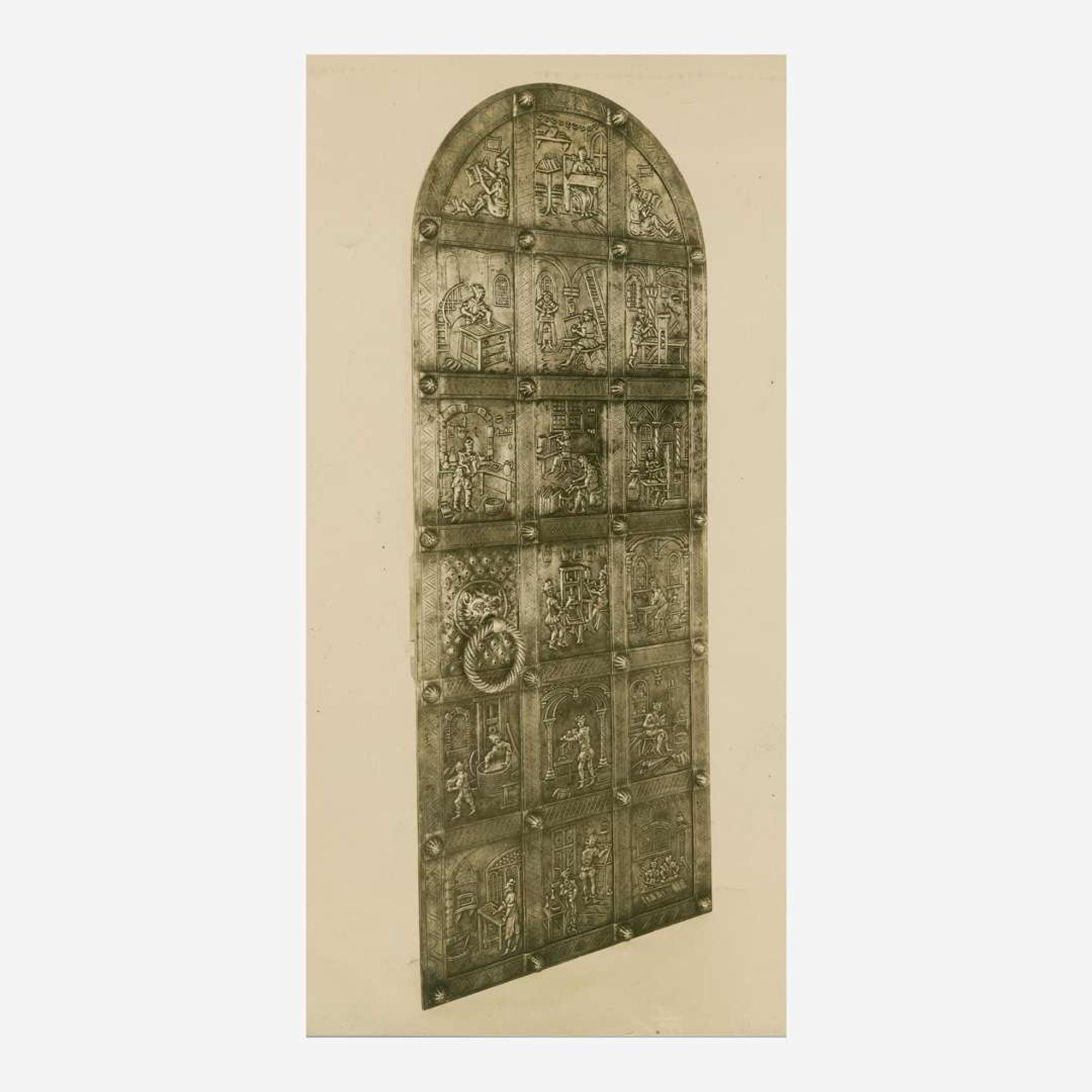 Samuel Yellin (American, b. Ukraine, 1884-1940) Rare and Important "Sketch in Iron", a Study Panel for a Door for the J. Walter Thompson Advertising Agency, New York, circa 1928