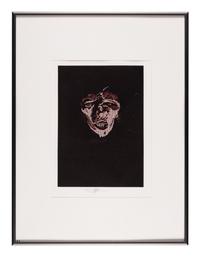 [MOSER, Barry, illustrator]. A group of 3 multiple color block prints from the Pennyroyal Press edition of Frankenstein, [West Hatfield, MA: Pennyroyal Press, 1983].