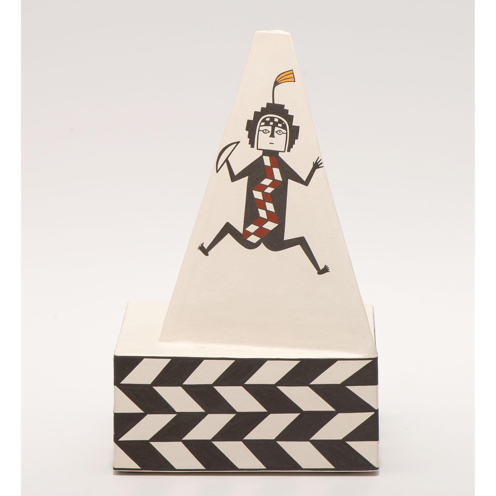 Pottery Pyramid, with Mimbres Elements