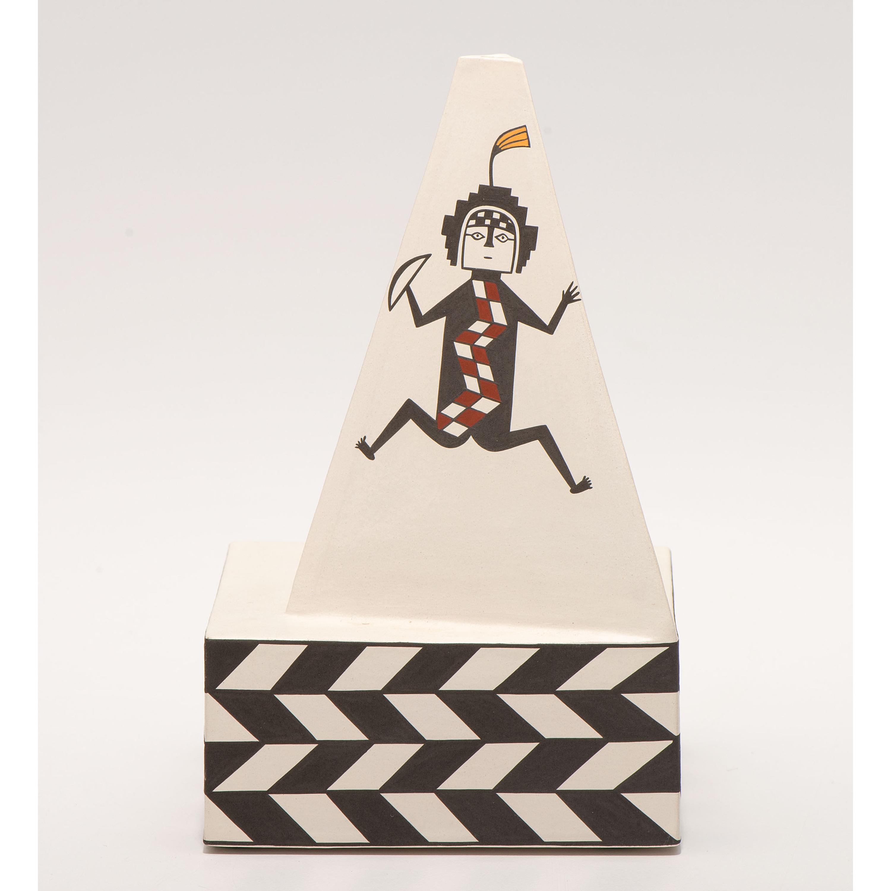 Pottery Pyramid, with Mimbres Elements