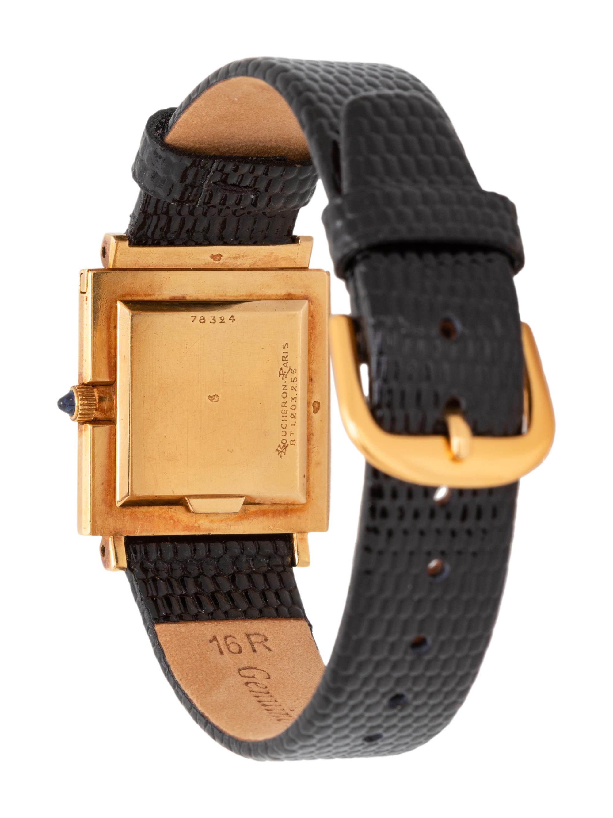 BOUCHERON, 18K YELLOW GOLD WRISTWATCH