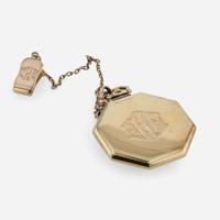 An 18K Yellow Gold Gruen Pocket Watch