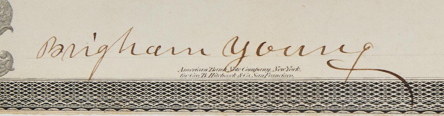 [Americana] Young, Brigham. Clipped Signature