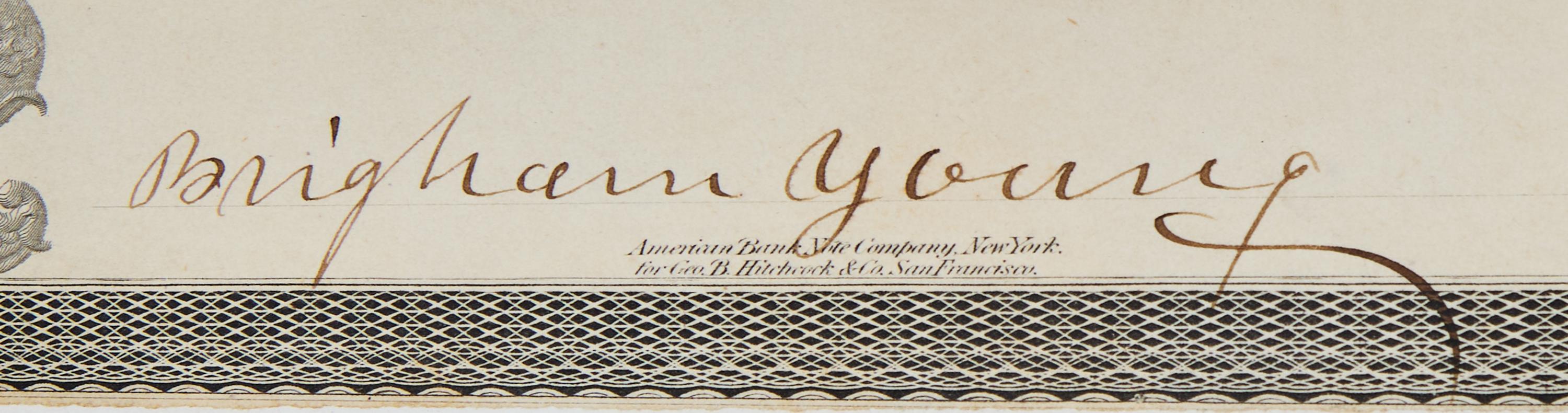 [Americana] Young, Brigham. Clipped Signature