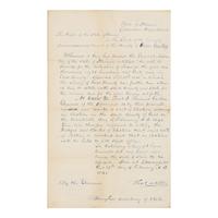 DOUGLAS, Stephen Arnold (1813-1861). A group of 14 documents and letters relating to Douglas's legal and political career, ca 1834-1857, comprising: