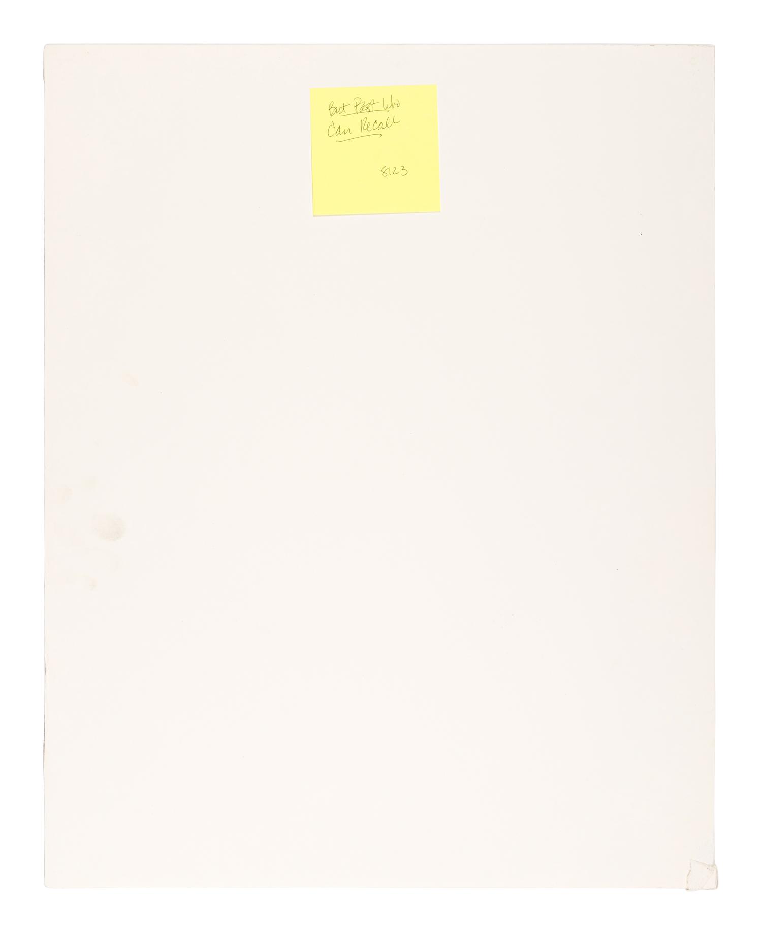 But Past Who Can Recall or Done Undo (Paradise Lost) (from The End of the Game ), 1977
