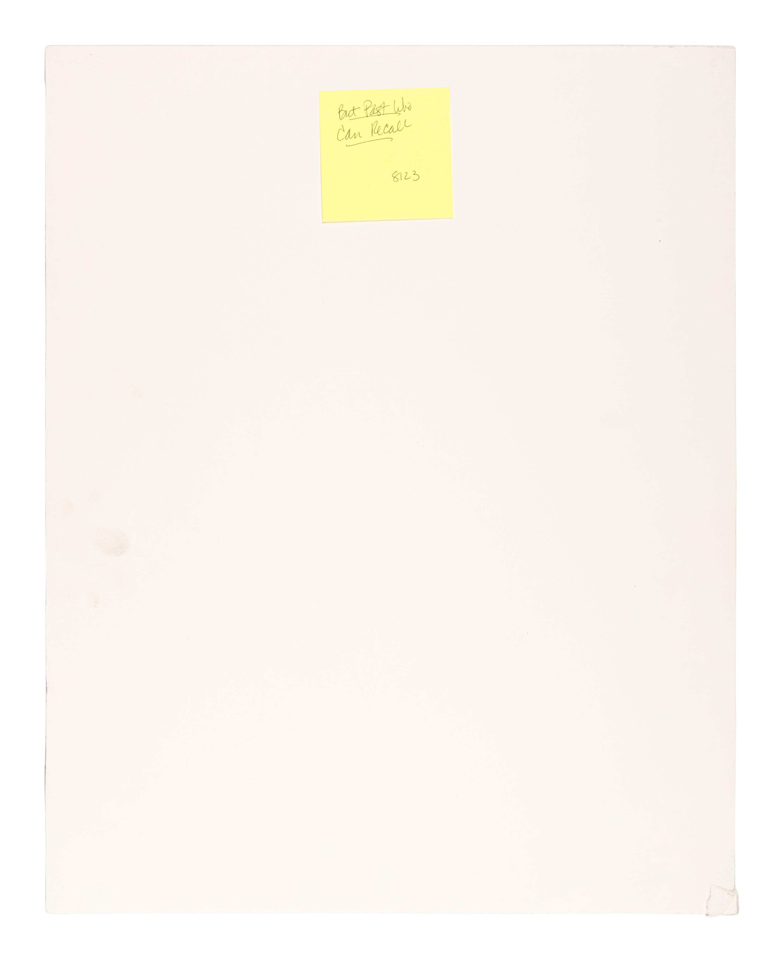 But Past Who Can Recall or Done Undo (Paradise Lost) (from The End of the Game ), 1977