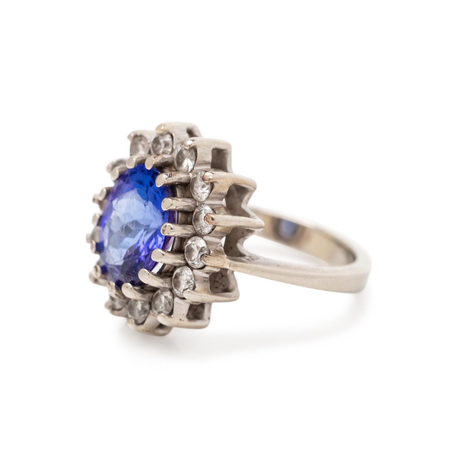 TANZANITE AND DIAMOND RING
