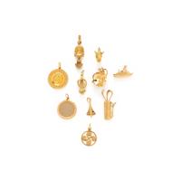 COLLECTION OF YELLOW GOLD CHARMS