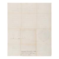 Johnson, Andrew (1808-1875). Partly engraved document signed ("Andrew Johnson"), Nashville, 23 May 1854.