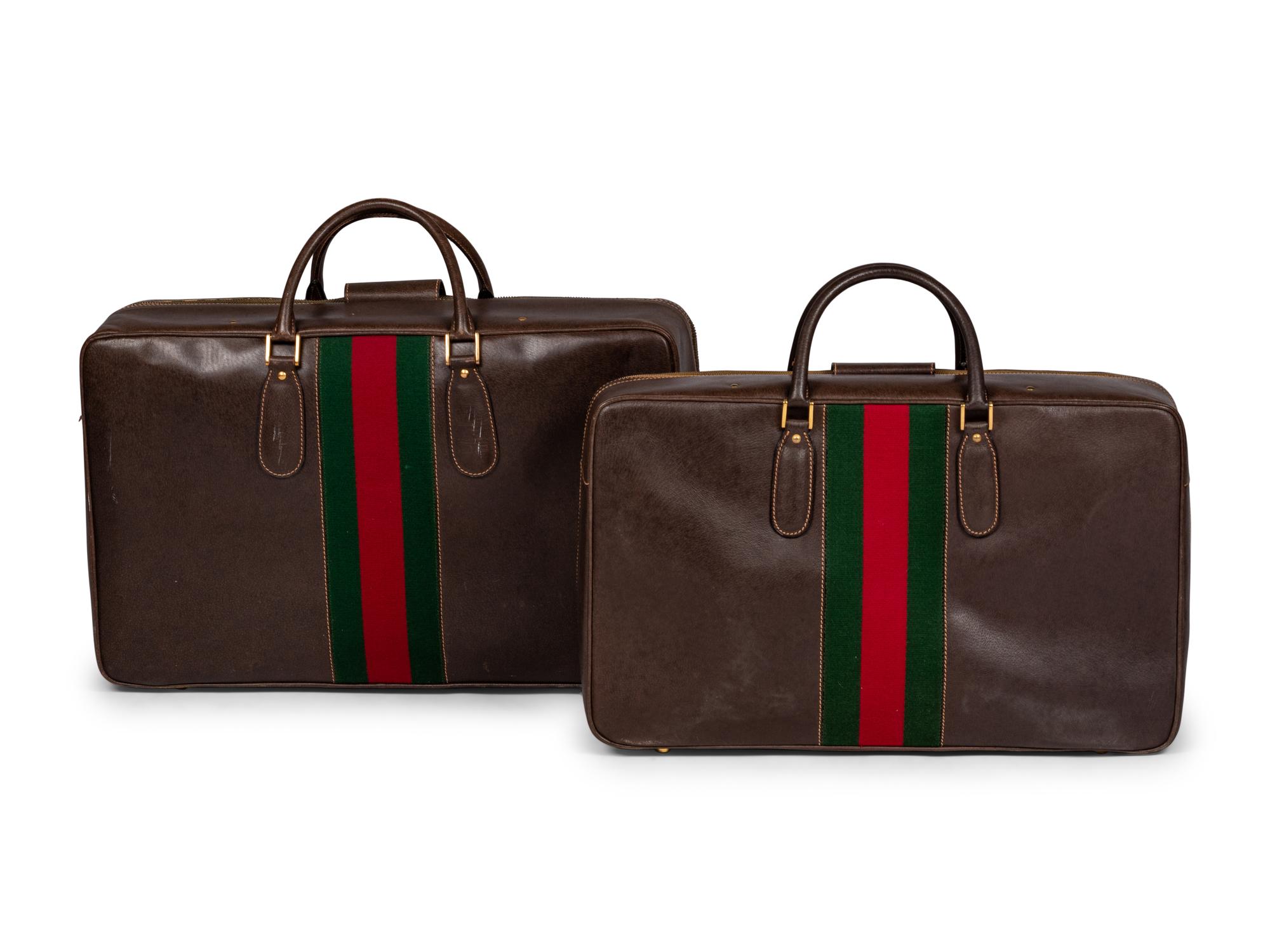 Two Gucci Leather Suitcases, 1970s