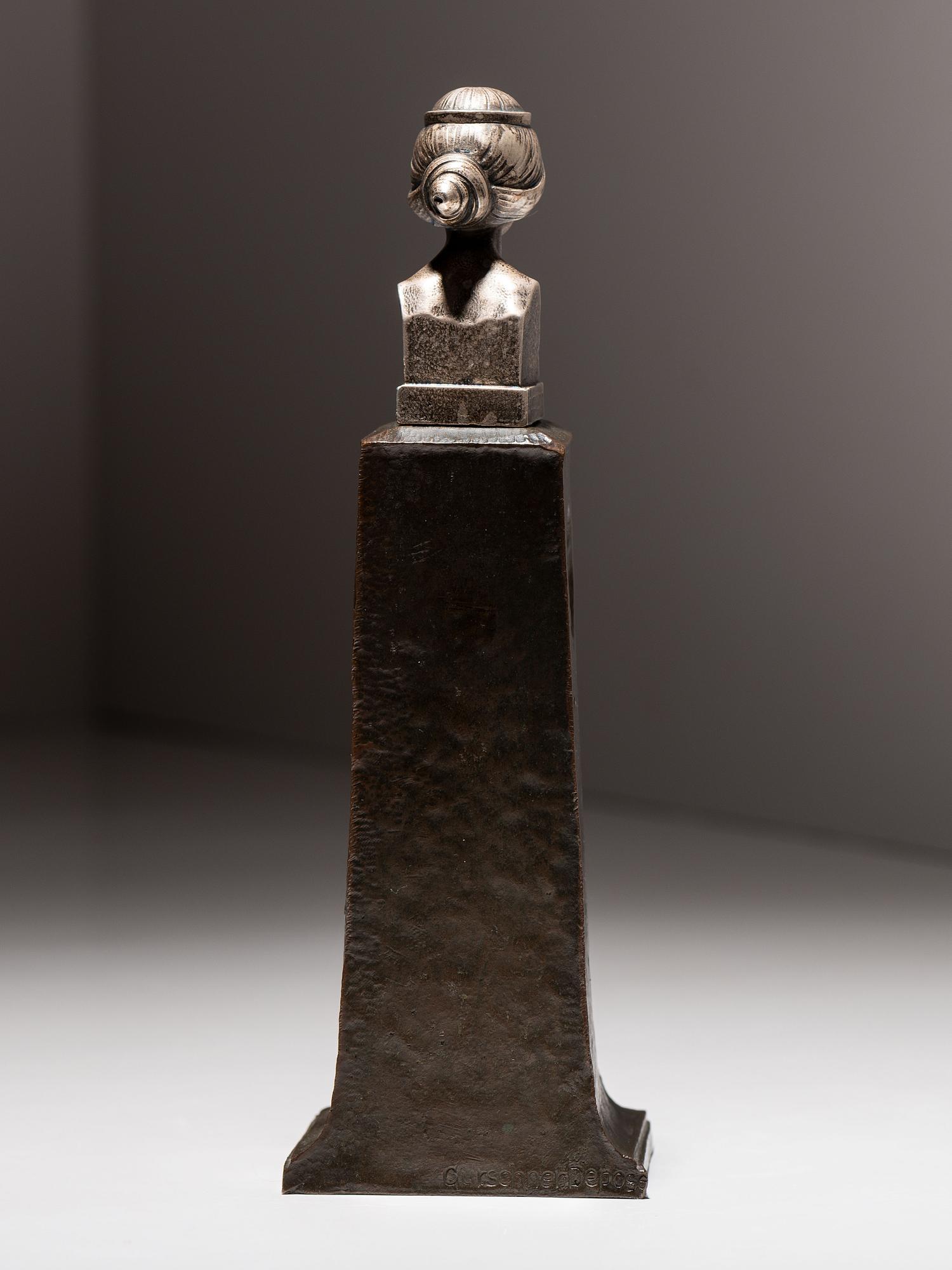 'Ares' Silver Seal with Pedestal Base, c. 1900