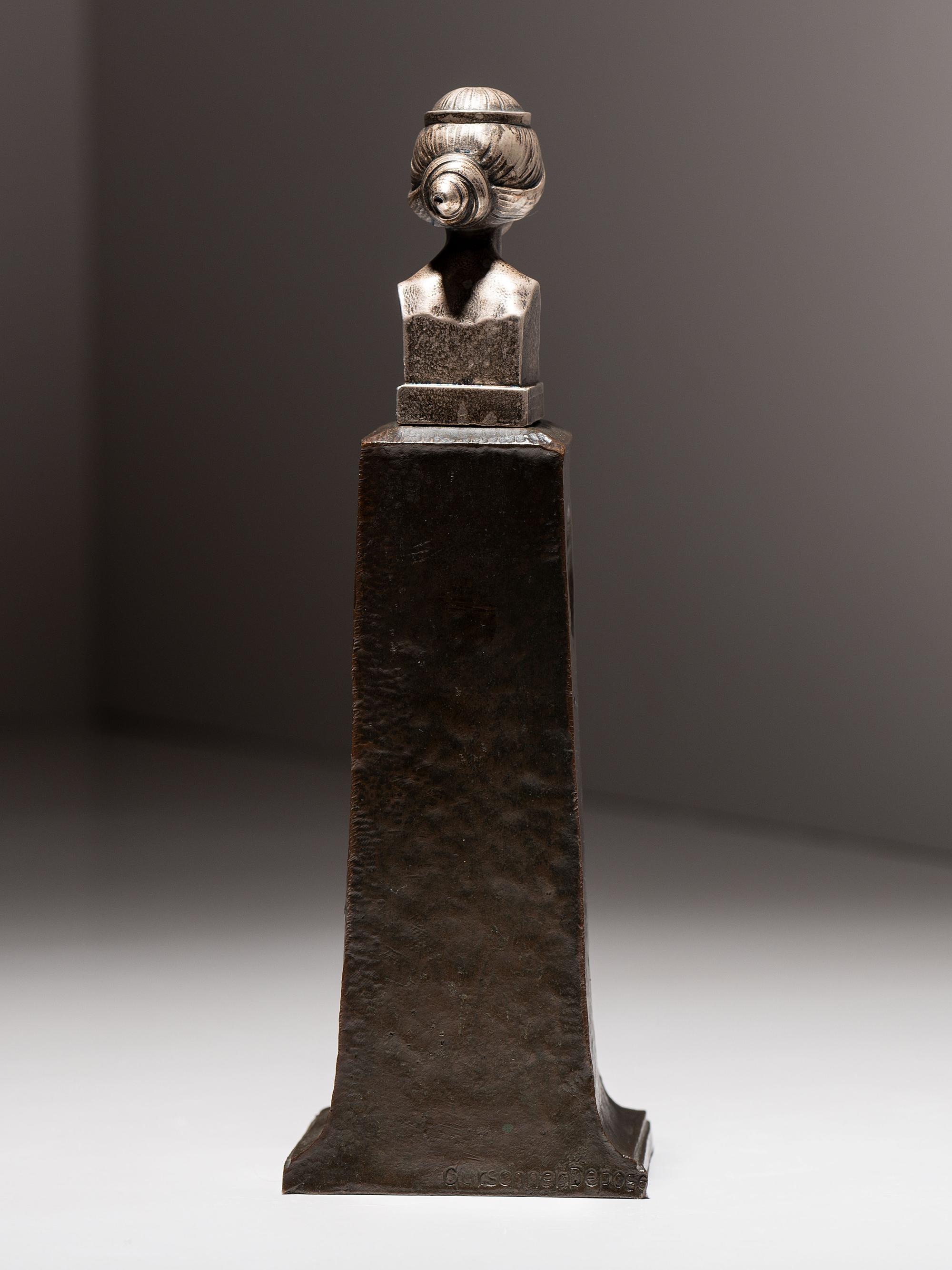'Ares' Silver Seal with Pedestal Base, c. 1900