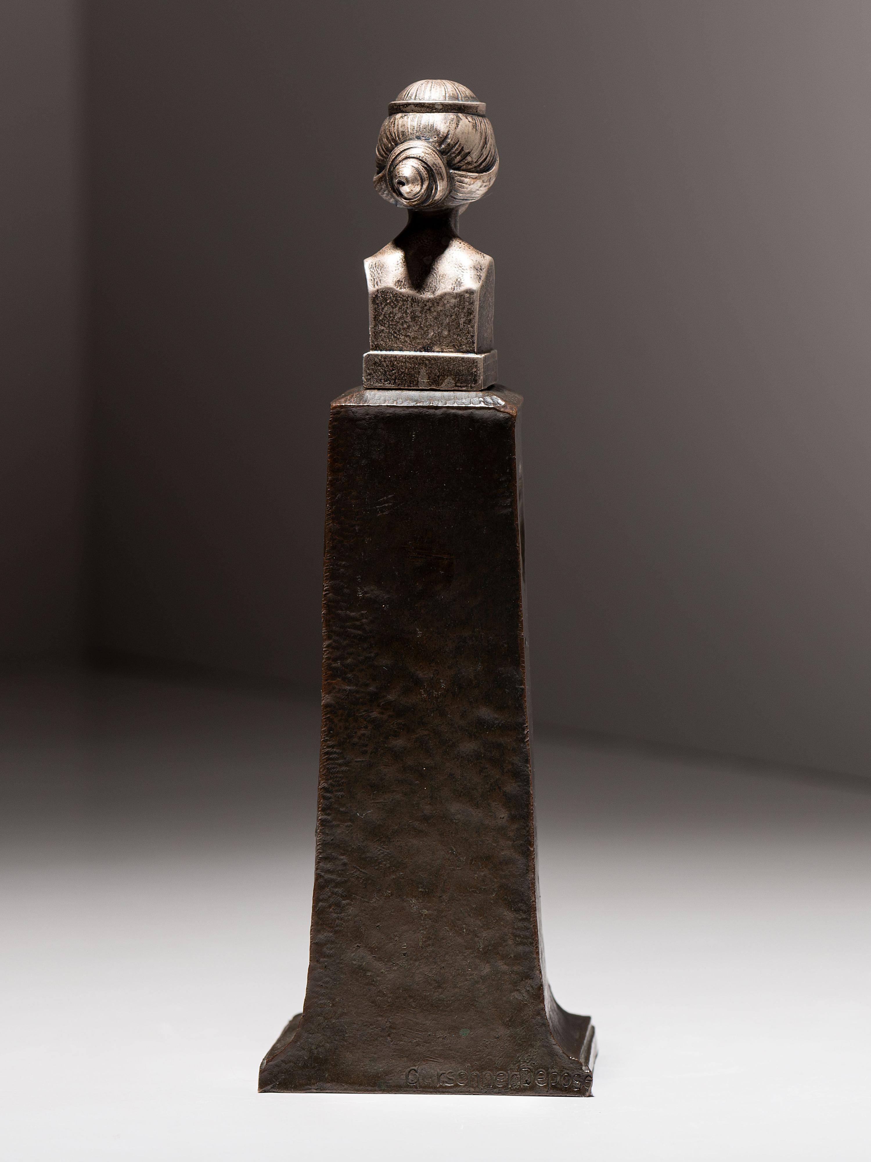 'Ares' Silver Seal with Pedestal Base, c. 1900