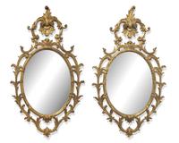 A Pair of George III Style Giltwood Mirrors