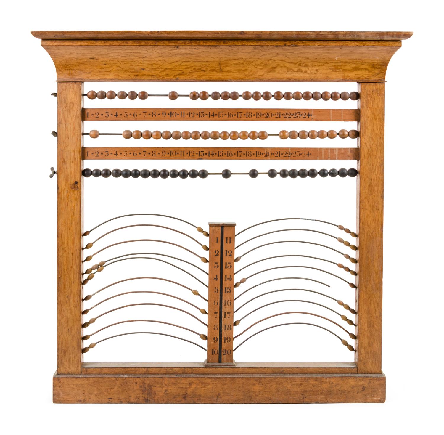 An American Painted Pine Billiards Score Board
