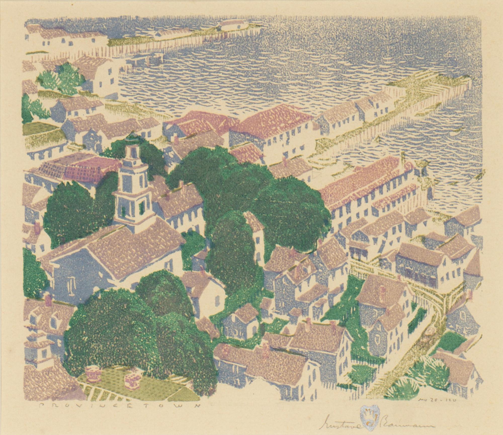Provincetown , 1917 (with original wood block)