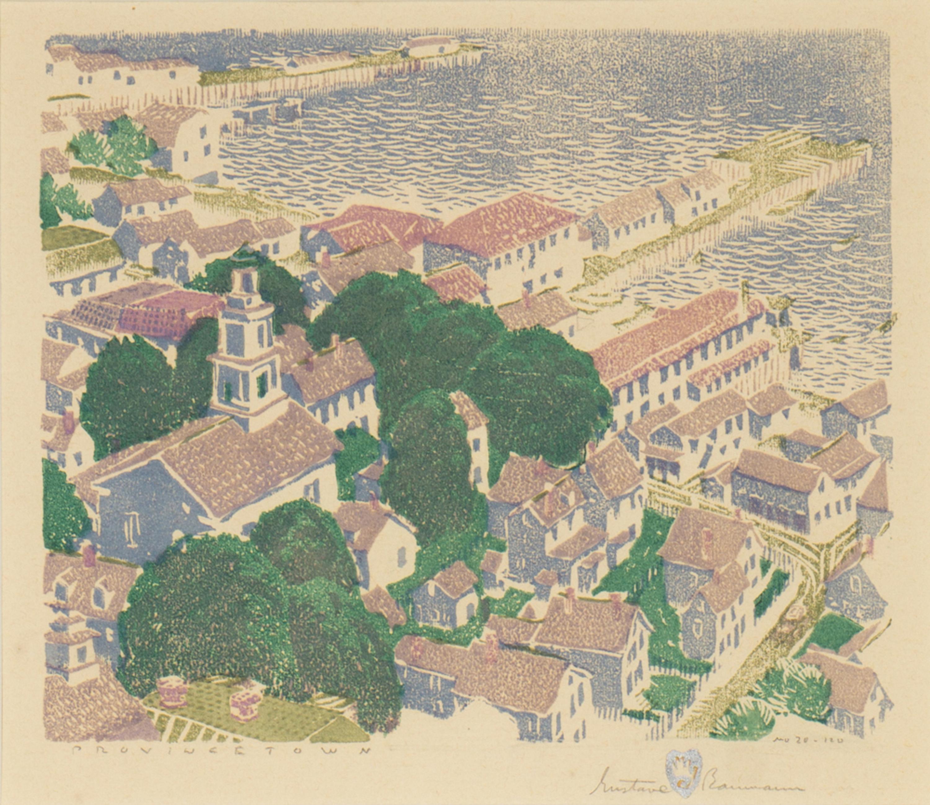 Provincetown , 1917 (with original wood block)