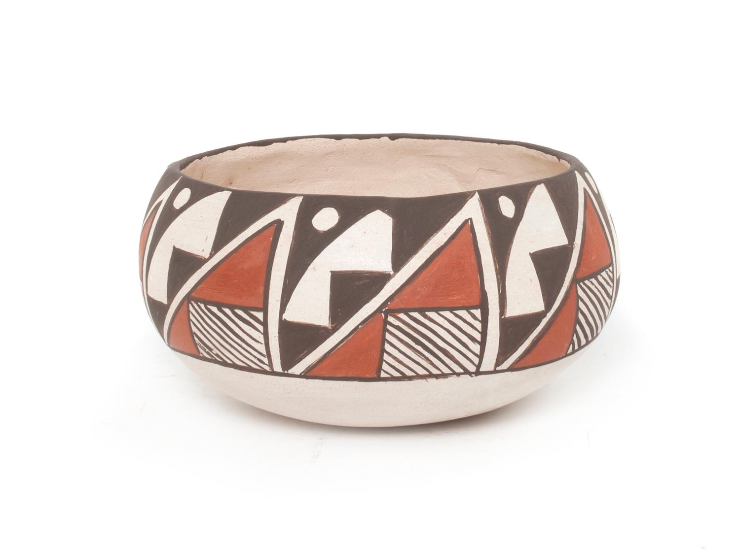 A Laguna Pottery Bowl Height 3 x diameter 6 inches.