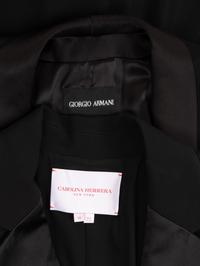 Two Designer Tuxedo-Style Coats: One Giorgio Armani, One Carolina Herrera