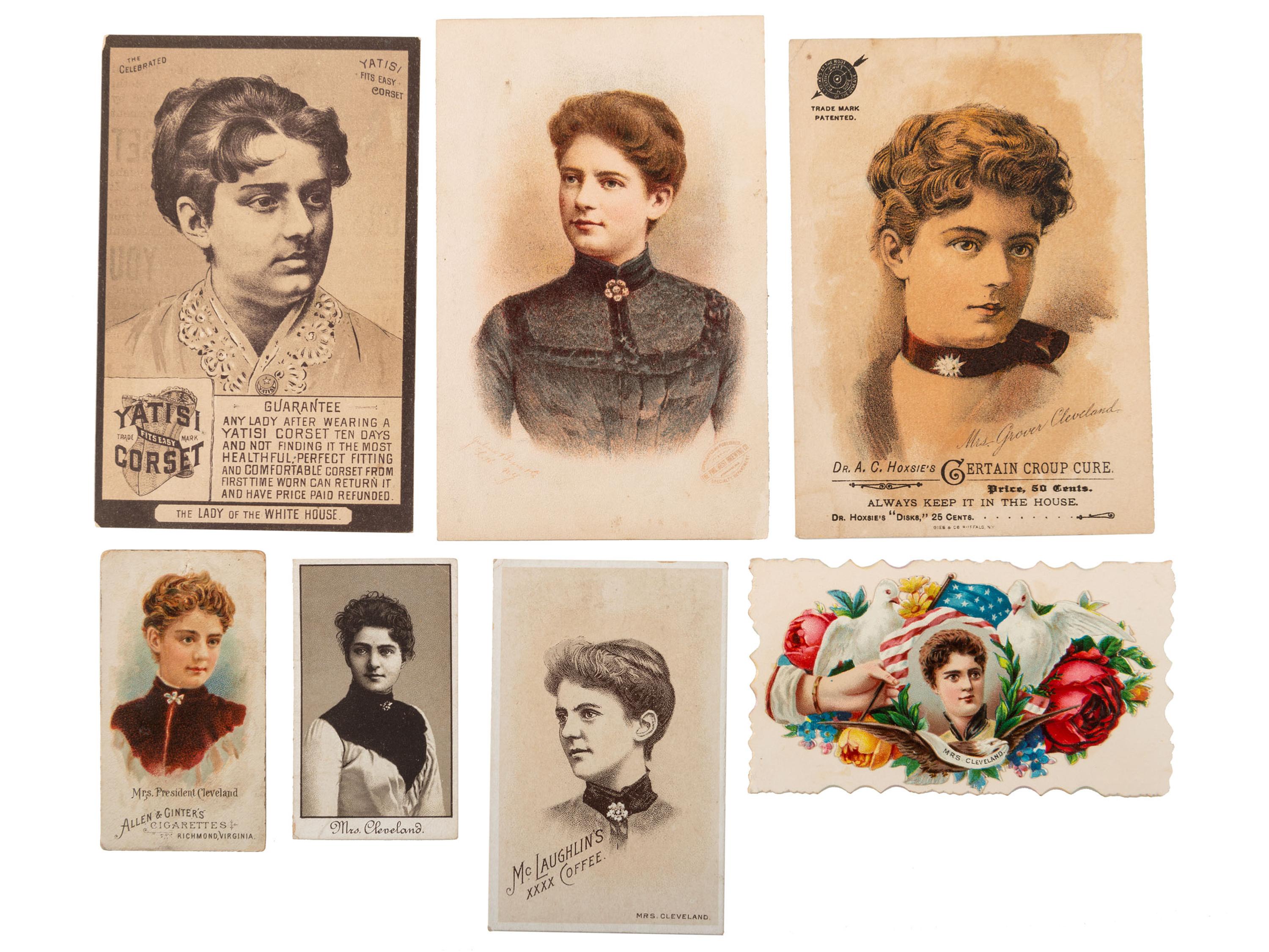 [FIRST LADIES - FRANCES CLEVELAND]. A group of ephemera and photograph of Frances Cleveland, highlighted by an authograph letter signed from the Executive Mansion, comprising: