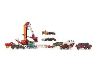 Sixteen Metal Occupational Vehicle Toys