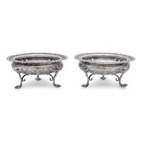 A Pair of Victorian Silver Pierced Fruit Bowls