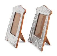 A Matched Pair of English Arts & Crafts Silver-Mounted Frames