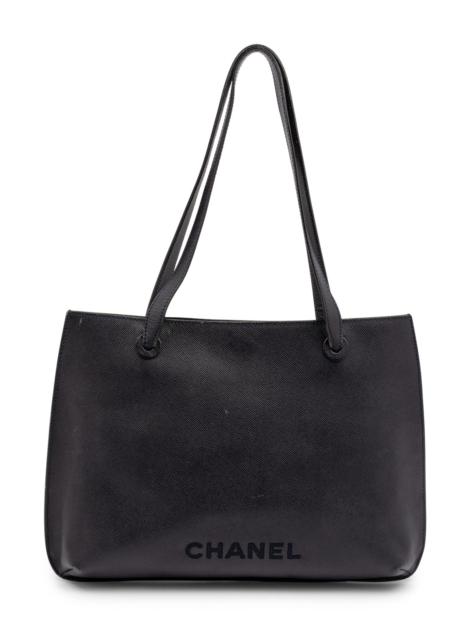 Chanel Black Leather Shoulder Bag, 1997-99