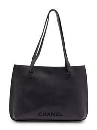 Chanel Black Leather Shoulder Bag, 1997-99