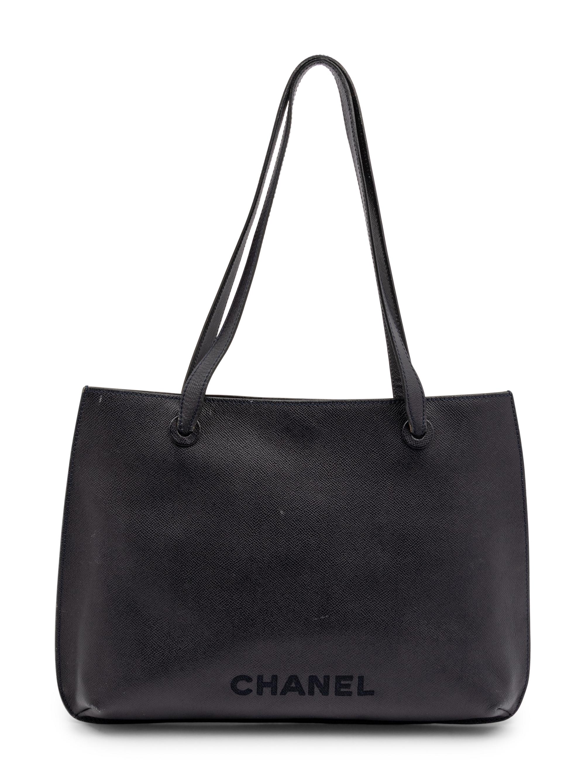 Chanel Black Leather Shoulder Bag, 1997-99